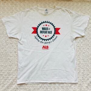 Walk to Defeat ALS 2014 T-Shirt XL Cotton New York Chapter Lou Gehrigs Disease